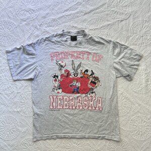 VTG LOONEY TUNES NEBRASKA CORNHUSKERS 1992 MEN'S T SHIRT SZ L